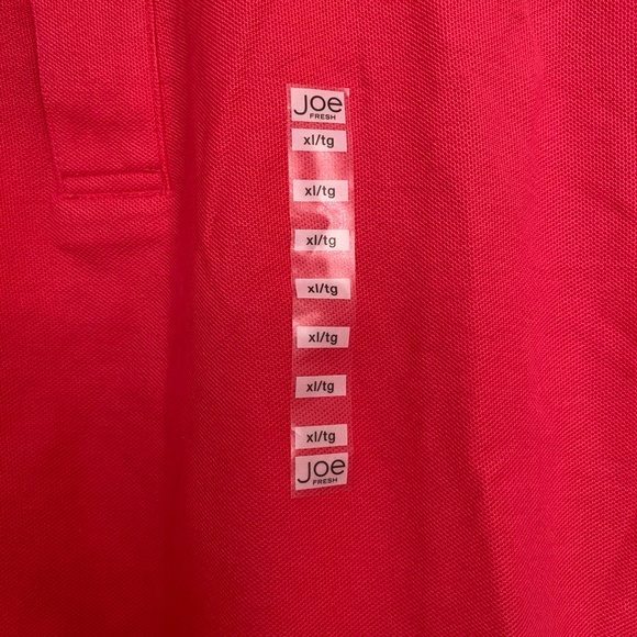 ✨NWT✨ Joe Fresh Short Sleeves Button Down Polo Pink T- Shirt Size XL - Picture 6 of 7